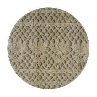 Planche À Découper Motif de dentelle artisanale vert olive