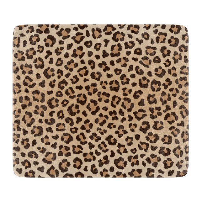Planche À Découper Motif de design imprimé léopard exotique (Devant)