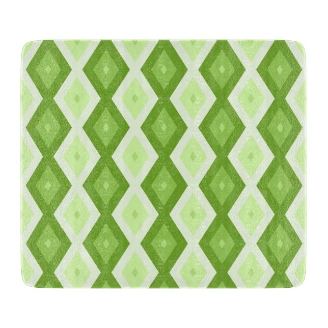 Planche À Découper Motif de diamant vert Chartreuse (Devant)