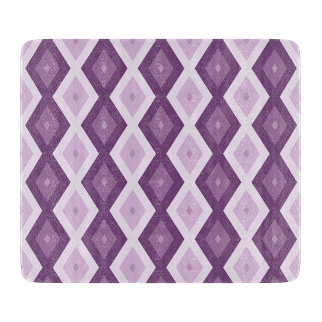 Planche À Découper Motif de diamant violet (Devant)