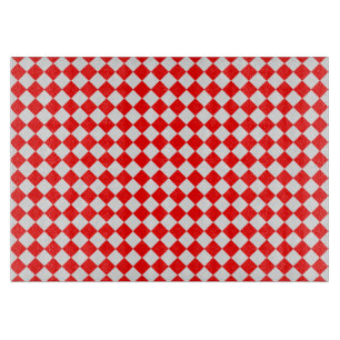Planche À Découper Motif de diamants rouges et blancs par Shirley Tay