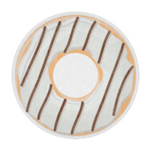 Planche À Découper Motif de Donuts Colorés Rétro pour une Fête Amusan