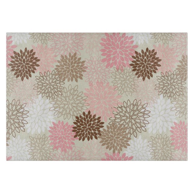 Planche À Découper Motif De FEMME Rose Et Brown (Devant)