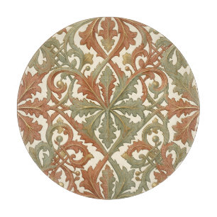 Planche À Découper Motif de feuille Art Nouveau en terre cuite et sau
