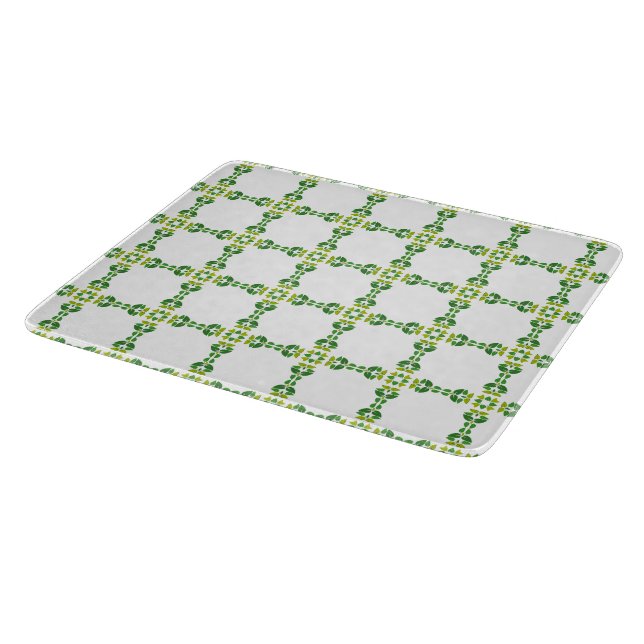 Planche À Découper Motif de feuille, motif de feuilles, feuilles vert (Coin)