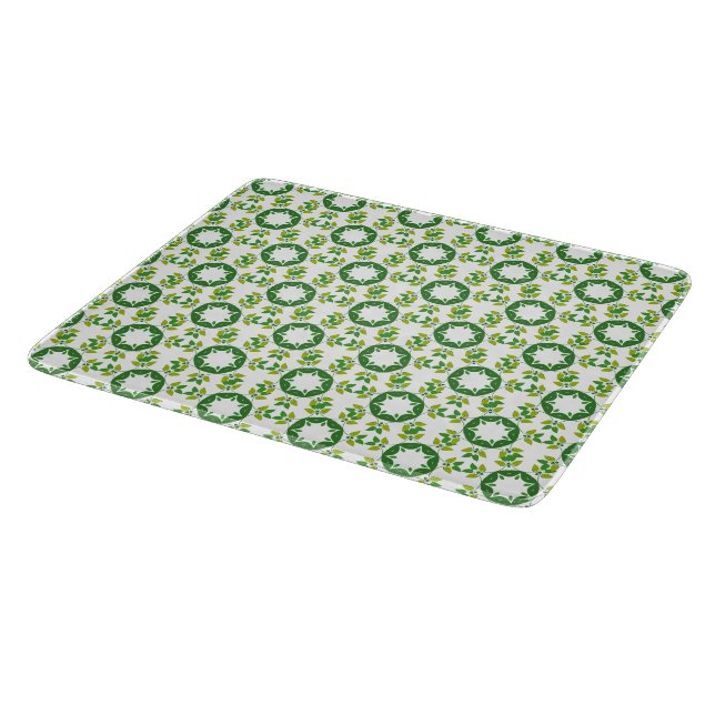 Planche À Découper Motif de feuille, motif de feuilles, feuilles vert (Coin)