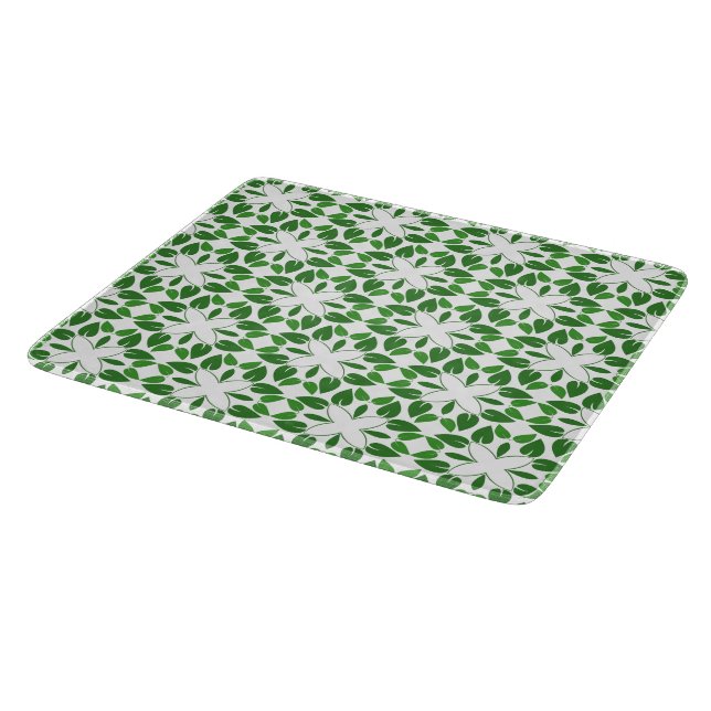 Planche À Découper Motif de feuille, motif de feuilles, feuilles vert (Coin)