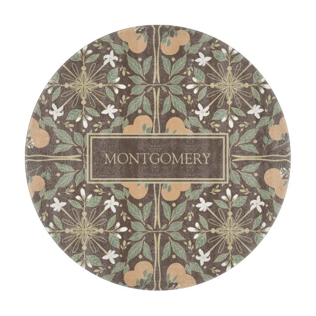 Planche À Découper Motif de fleurs d'orange (Devant)