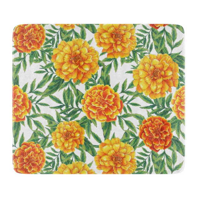 Planche À Découper Motif de fleurs Marigold (Devant)