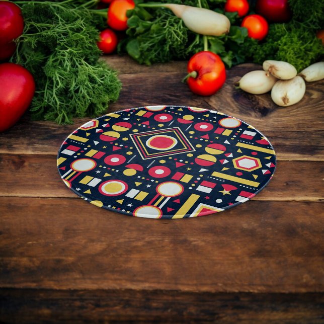 Planche À Découper Motif de formes géométriques multicolores (chopping board)