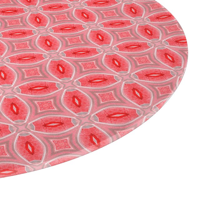 Planche À Découper Motif de formulaires Abstraits rouges (Coin)