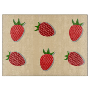 Planche À Découper Motif de fraises pour les fruits à l'été bonnes vi