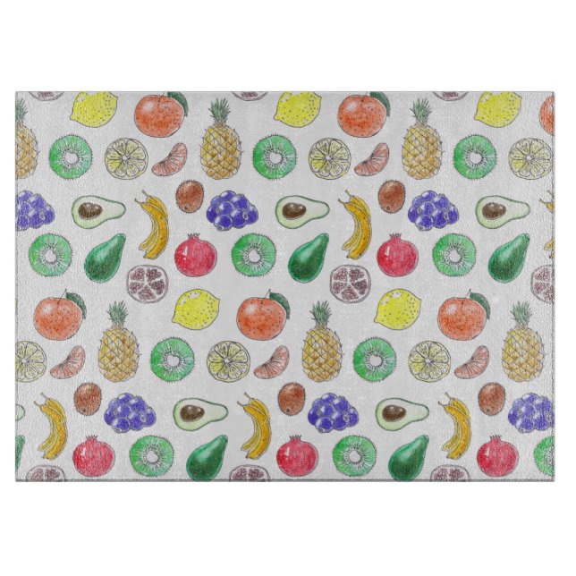 Planche À Découper Motif de fruits (Devant)