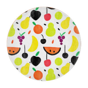 Planche À Découper Motif de fruits néon Tropical Glow