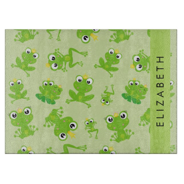 Planche À Découper Motif de grenouille, Grenouille verte, Prince de g (Devant)