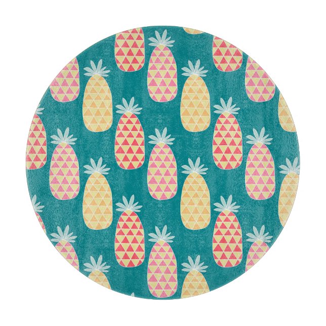 Planche À Découper Motif de griffonnage d'ananas (Devant)
