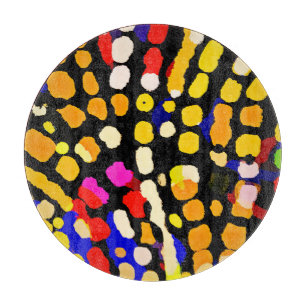 Planche À Découper Motif de jeu de couleurs expressives
