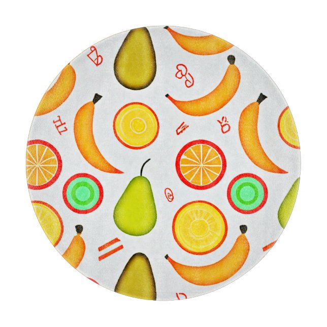Planche À Découper Motif de kaléidoscope à fruité vive (Devant)