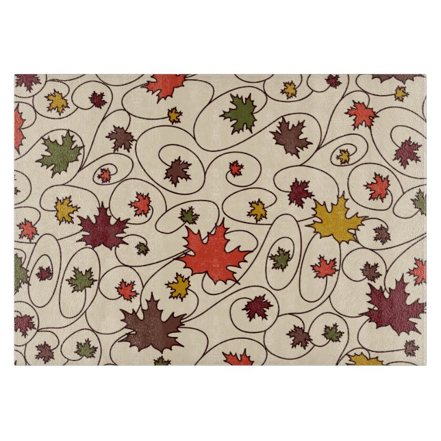 Planche À Découper Motif de la feuille d'érable à boudin (Devant)