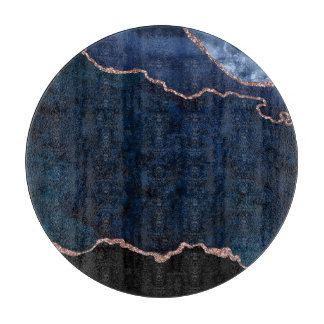 Planche À Découper Motif de la Parties scintillant d'âge bleu de minu
