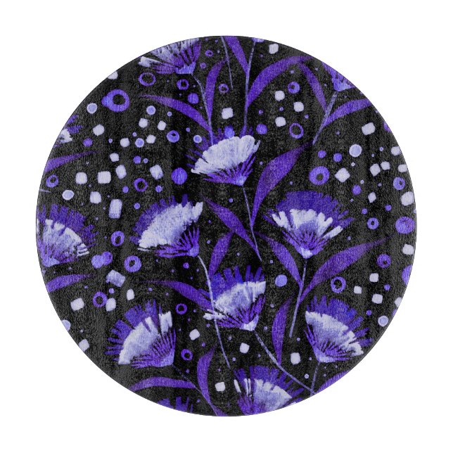 Planche À Découper Motif  de l'aquarelle Abstraite (Devant)