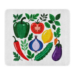 Planche À Découper Motif de légumes