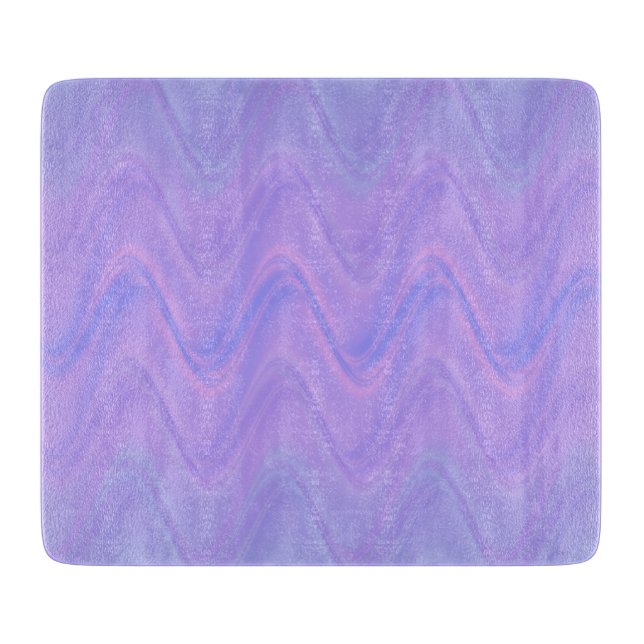 Planche À Découper Motif de lignes ondulées rose violet (Devant)