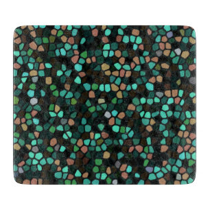 Planche À Découper Motif de mosaïque coloré multicolore