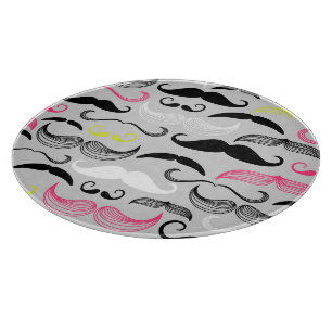 Planche À Découper Motif de moustache, rétro style