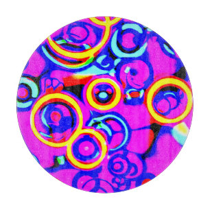 Planche À Découper Motif de néon coloré vibrant