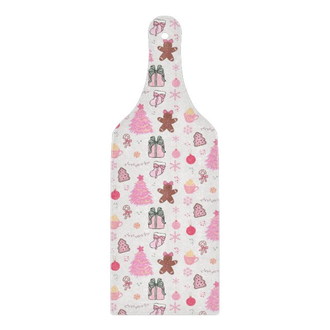 Planche À Découper Motif de Noël rose (Devant)