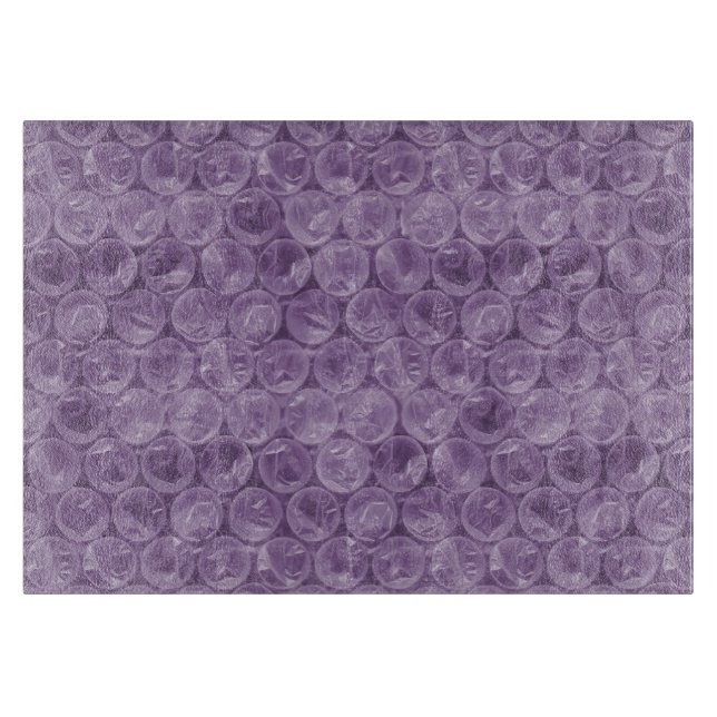Planche À Découper Motif de papier bulle violet (Devant)
