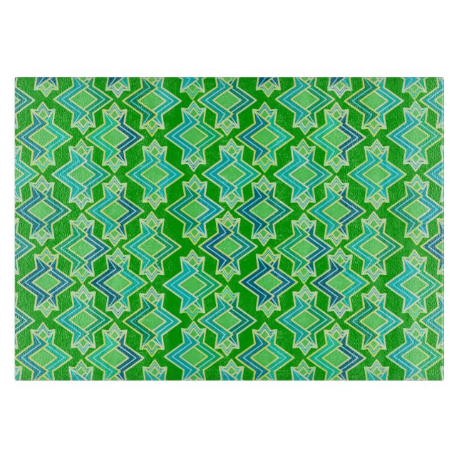 Planche À Découper Motif de papier peint Art Déco, Jade Green (Devant)