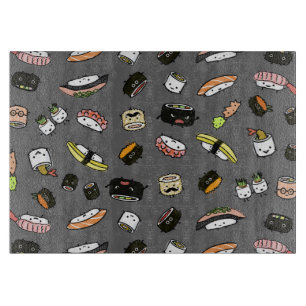 Planche À Découper Motif de personnages de sushi