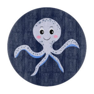 Planche À Découper Motif de Pieuvre Mignonne