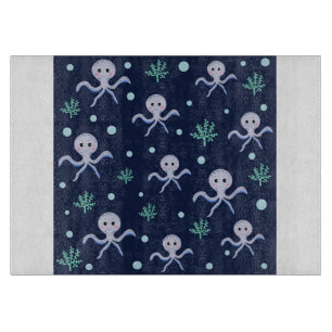 Planche À Découper Motif de Pieuvre Mignonne