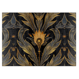 Planche À Découper Motif de plumes Art déco