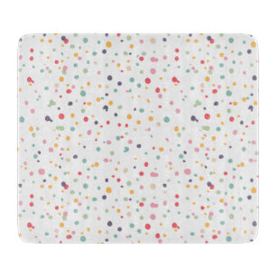 Planche À Découper Motif de points coloré mignon de confettis