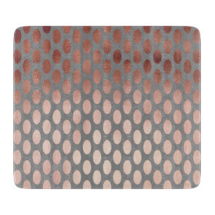 Planche À Découper motif de pois rose d'or de faux élégant élégan