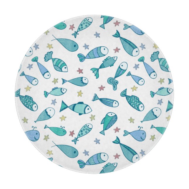 Planche À Découper Motif De Poisson Et D'Amidon (Devant)