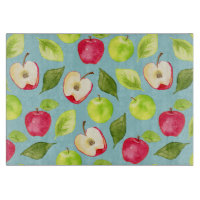 Motif de pommes d'aquarelle