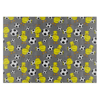 Planche À Découper Motif de poussins de football
