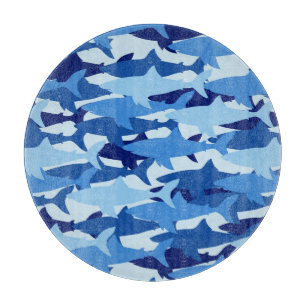 Planche À Découper Motif de requin bleu