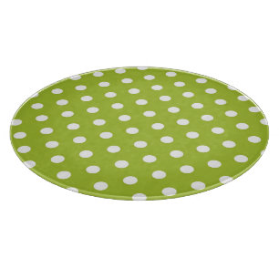 Planche À Découper Motif de ressort avec le pois blanc