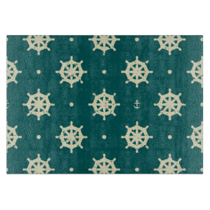 Planche À Découper Motif de roue de navire Vintage