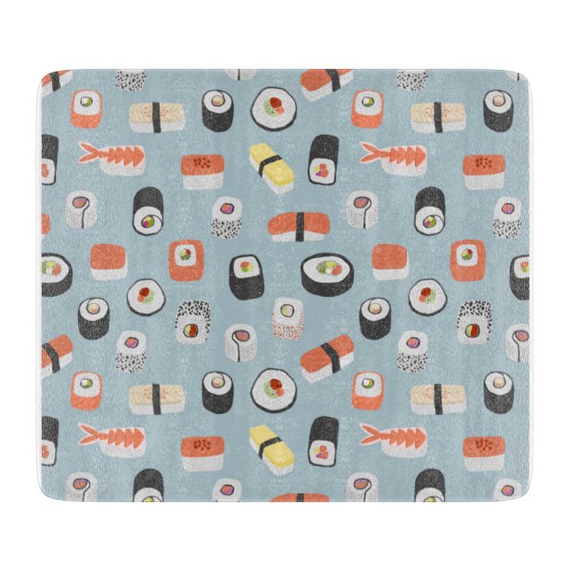 Planche À Découper Motif de rouleaux Sushi Nigiri Maki (Devant)