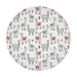 Planche À Découper Motif de sourire de lamas