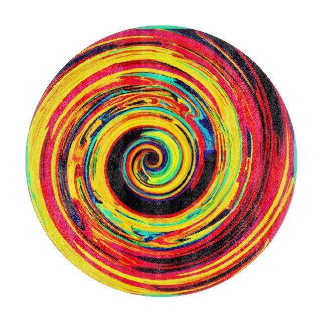 Planche À Découper Motif de spirale coloré (Devant)