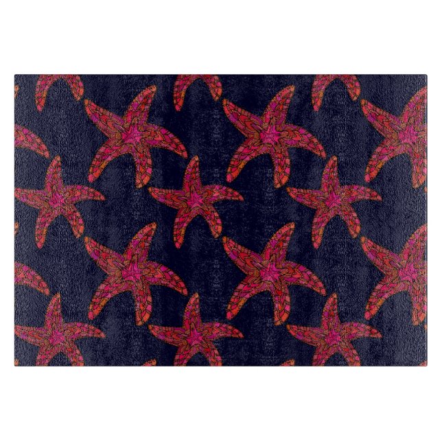 Planche À Découper Motif de style d'étoiles de mer (Devant)