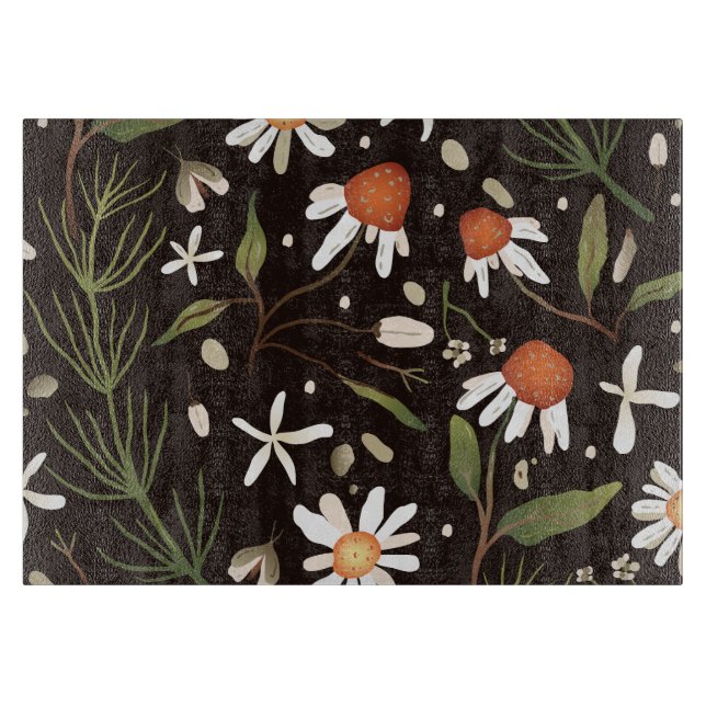 Planche À Découper Motif de surface florale mode printemps            (Devant)